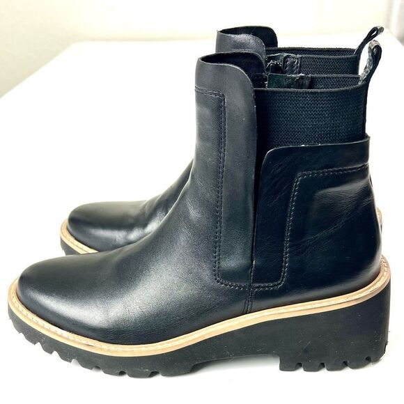 Vaneli  Mariel Black Napa Leather Ankle Boots - Picture 2 of 13